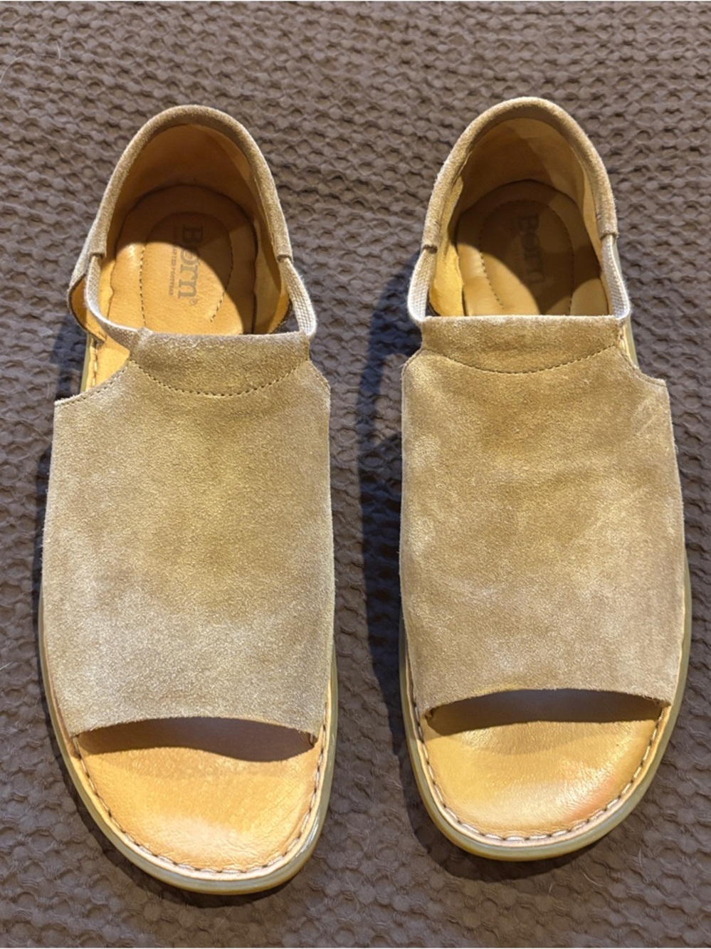 Born women Suede Open-Toe Sandals in Tan. Worn six times.